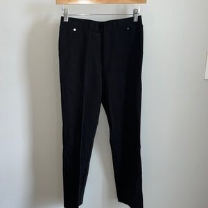 Insight Solid Black Leggings Pants Back Pockets Pull-On Size 2 Spandex